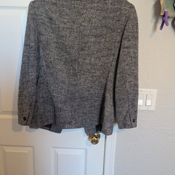 80s I Magnin and Anne Klein collaboration | Silk | Old Money | Blazer | Midnight - Picture 5 of 9